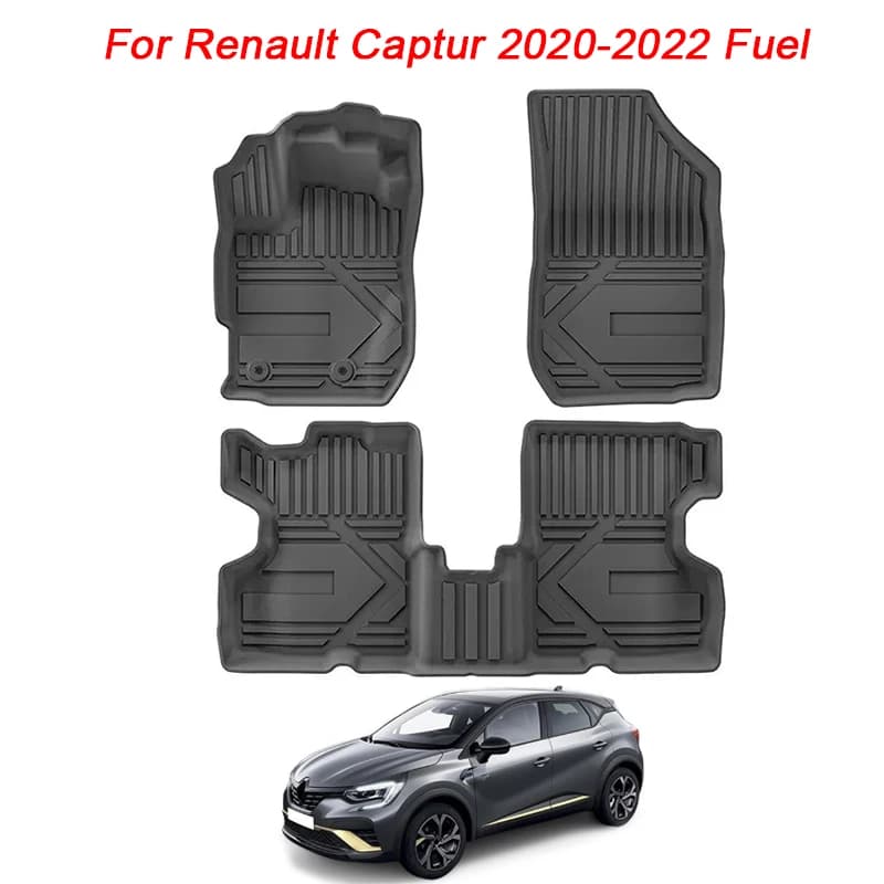 Car Floor Mats for Renault Captur 2020 2021 2022 Fuel TPE Waterproof Trunk Mat Left Hand Drive Cargo Liner