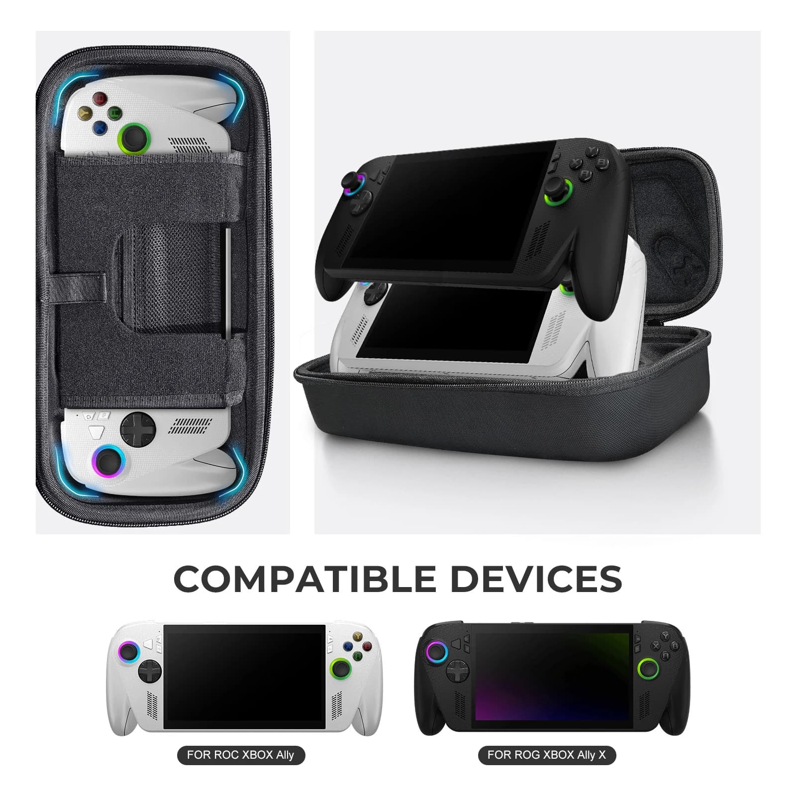 For ROG XBOX Ally Portable Travel Organiser 3 In 1 Shockproof Console Storage Bag Console Protective Handbag Gaming Accessories