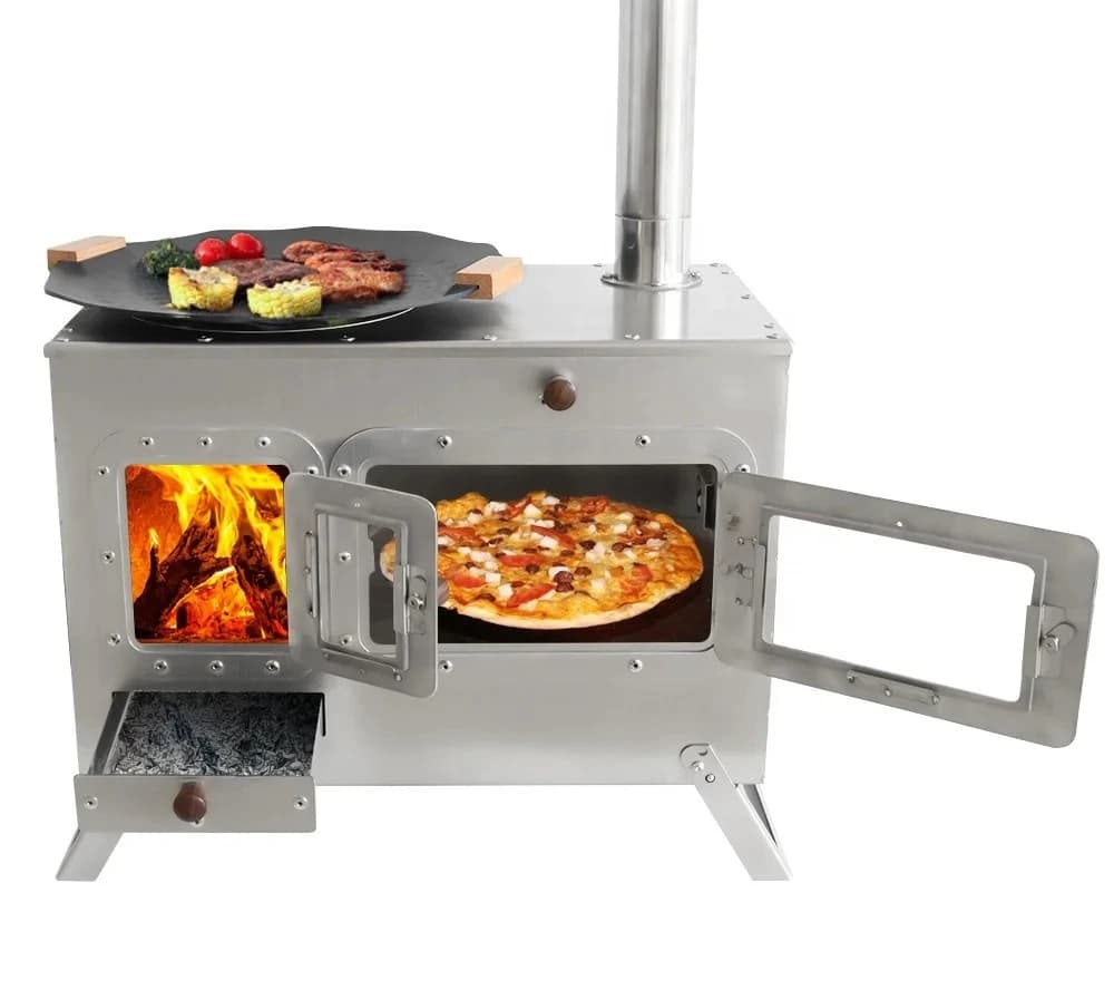 Por Stainless Steel BBQ Grill Stove with Oven Yakitori Meat Charcoal Folding Firewood for Outdoor Climbing Camping