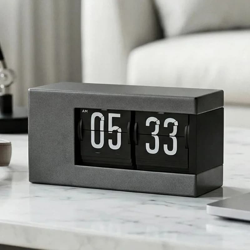 Medieval style automatic page turning clock desktop ornament retro pendulum desktop clock