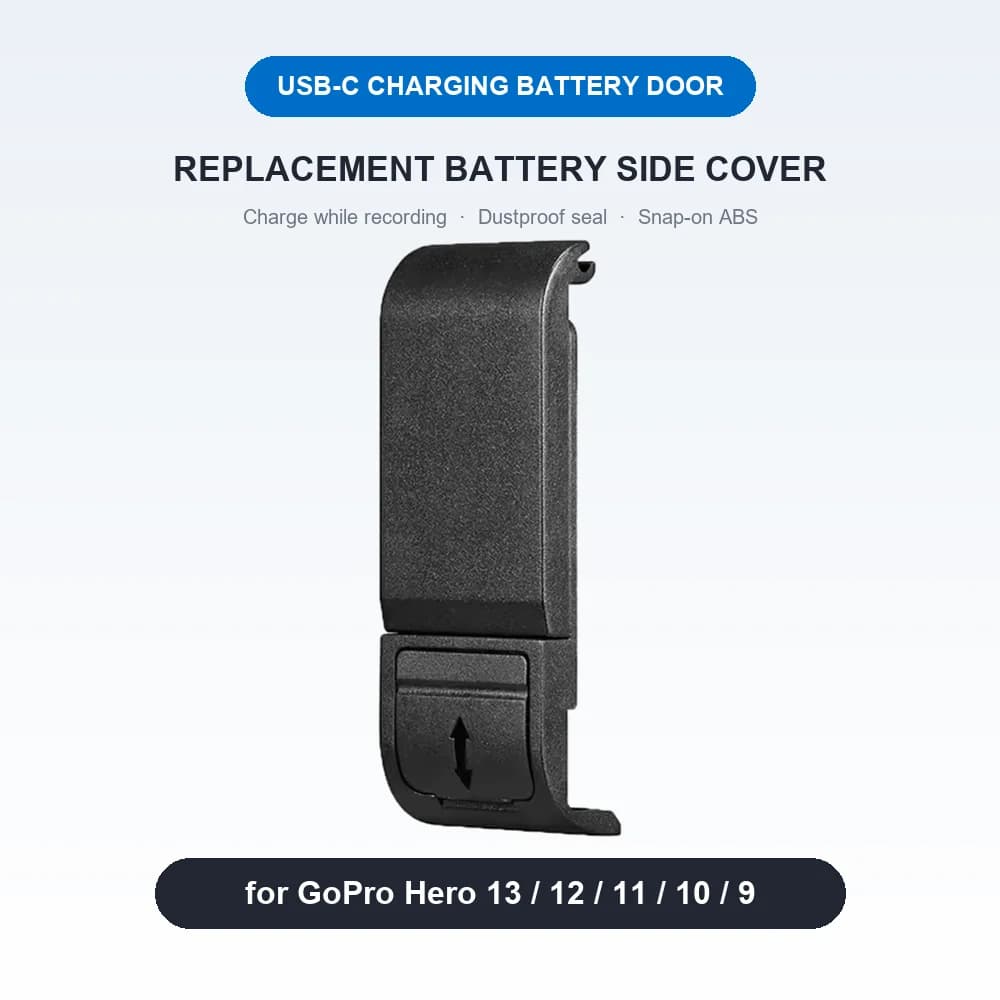 Replacement Battery Side Door Cover USB-C Charging Port Dustproof ABS Cap for GoPro Hero 13 12 11 10 9 Action Camera Accessories