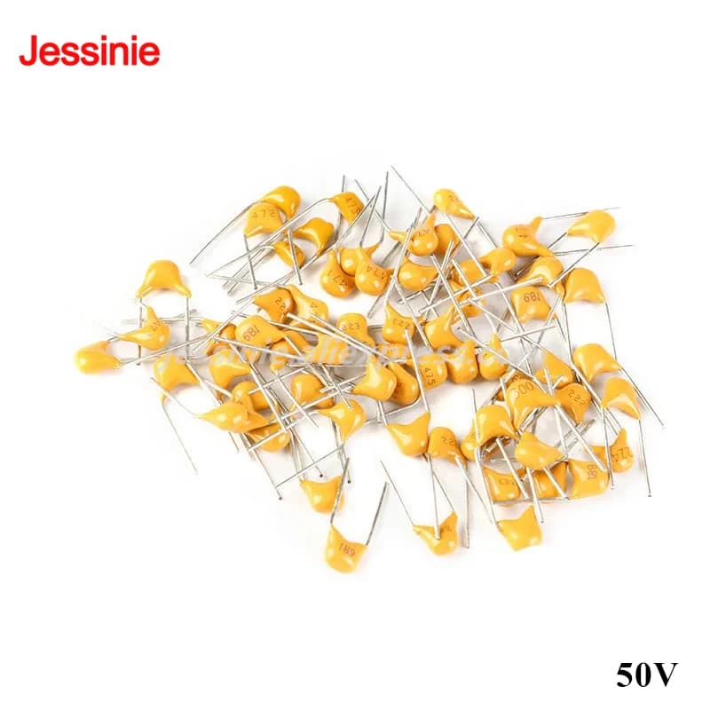 50PCS 50V 20PF ~ 4.7UF Condensatore ceramico monolitico MLCC Condensatore ceramico multistrato 5.08mm Passo pin 100NF 22NF 1UF 4.7UF