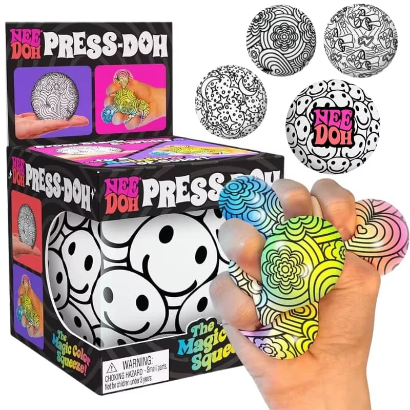 Schylling NeeDoh Press-Doh Creative Stress Relief Pinch Sensory Party Favors Stress Relief Squeeze Blind Box Squeeze Toy