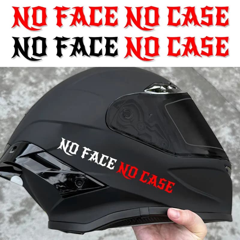 1PC No Face No Case Motorcycle Waterproof Motorcycle Helmet Sticker Side Panels Fuel Tank Decalcomanie Vinyl For Bicycle Upper Pipe