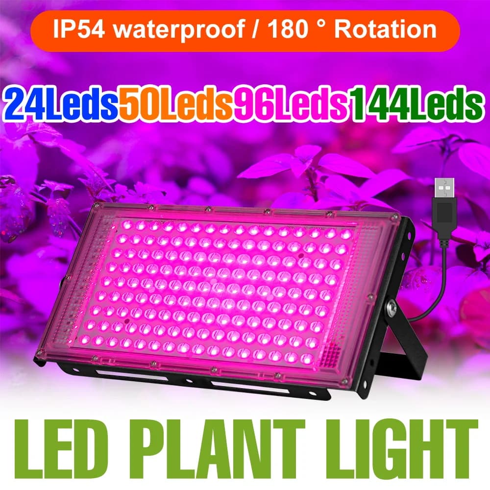 LED Lamp for Indoor USB Full Spectrum Cultivation, Lighting for Serre, Flowers, Semina, Plants in Vase and Succulent