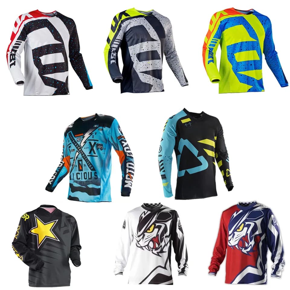 Bikefox Top Race T-shirt da ciclismo Mountain Bike Bicicletta da strada T-shirt da moto BMX ATV MTB Enduro T-shirt per motocross unisex