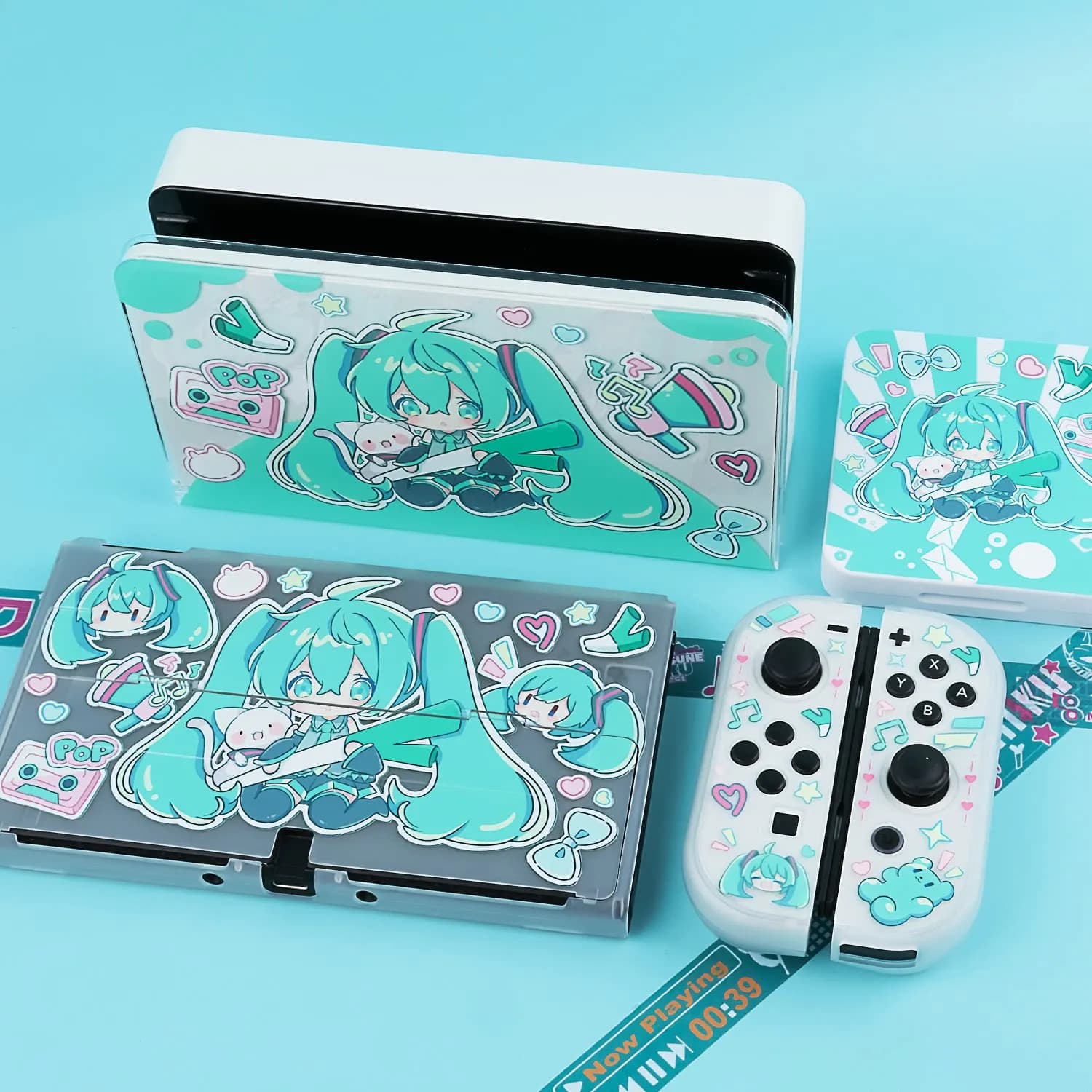 Custodia Protettiva Trasparente Cartoon Switch 2 per Nintendo Switch 2/OLED, Accessori, Custodia Staccabile per Joy-Con, Cover Dock