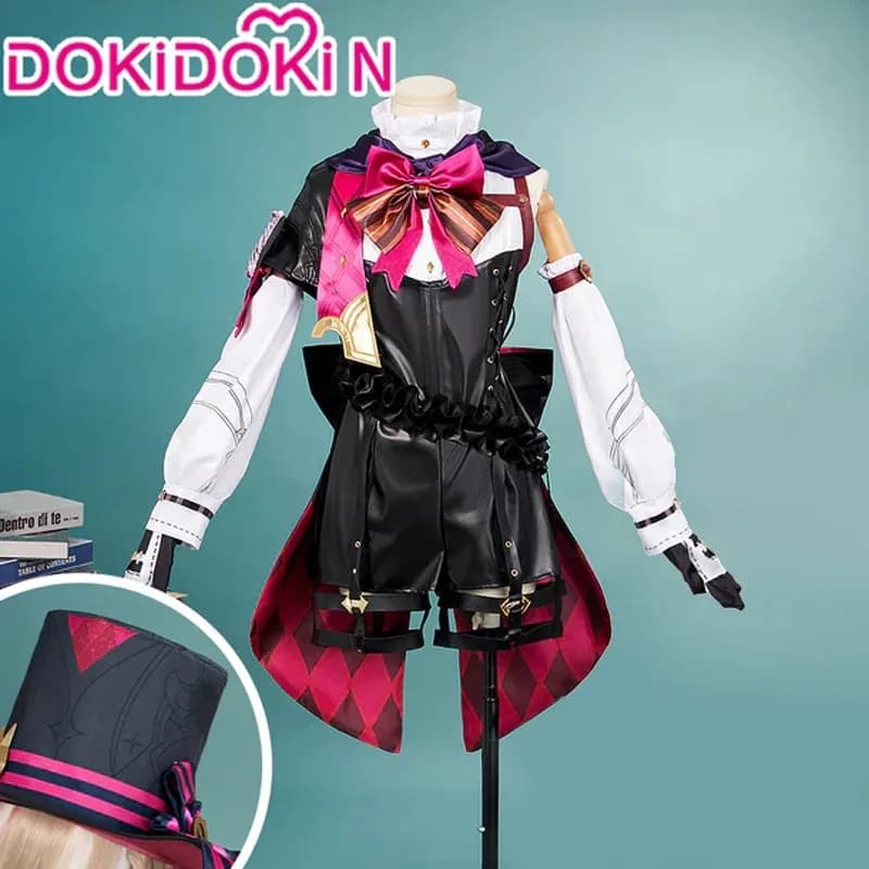 IN MAGAZZINO/Lynette Gioco Genshin Impact【XS-3XL】DokiDoki-N Lyney Cosplay Lyneytte Costume Plus Size Halloweena;2'k,8;c'