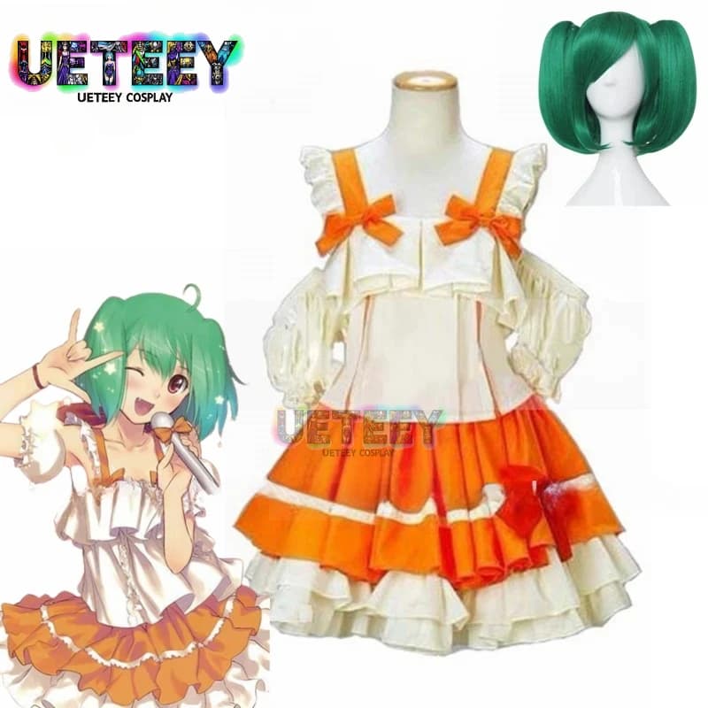 UETEEY Macross Frontier Ranka Lee Abito Costume Cosplay Halloween Natale Anime Vestiti Dimensioni personalizzate