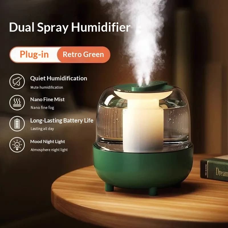 Umidificatore da 4L con Riempimento dall'Alto, Ultra Silenzioso con Luce UV, Purificatore d'Aria, Spegnimento Automatico per Camera da Letto, Sonno, Aromaterapia, Casa