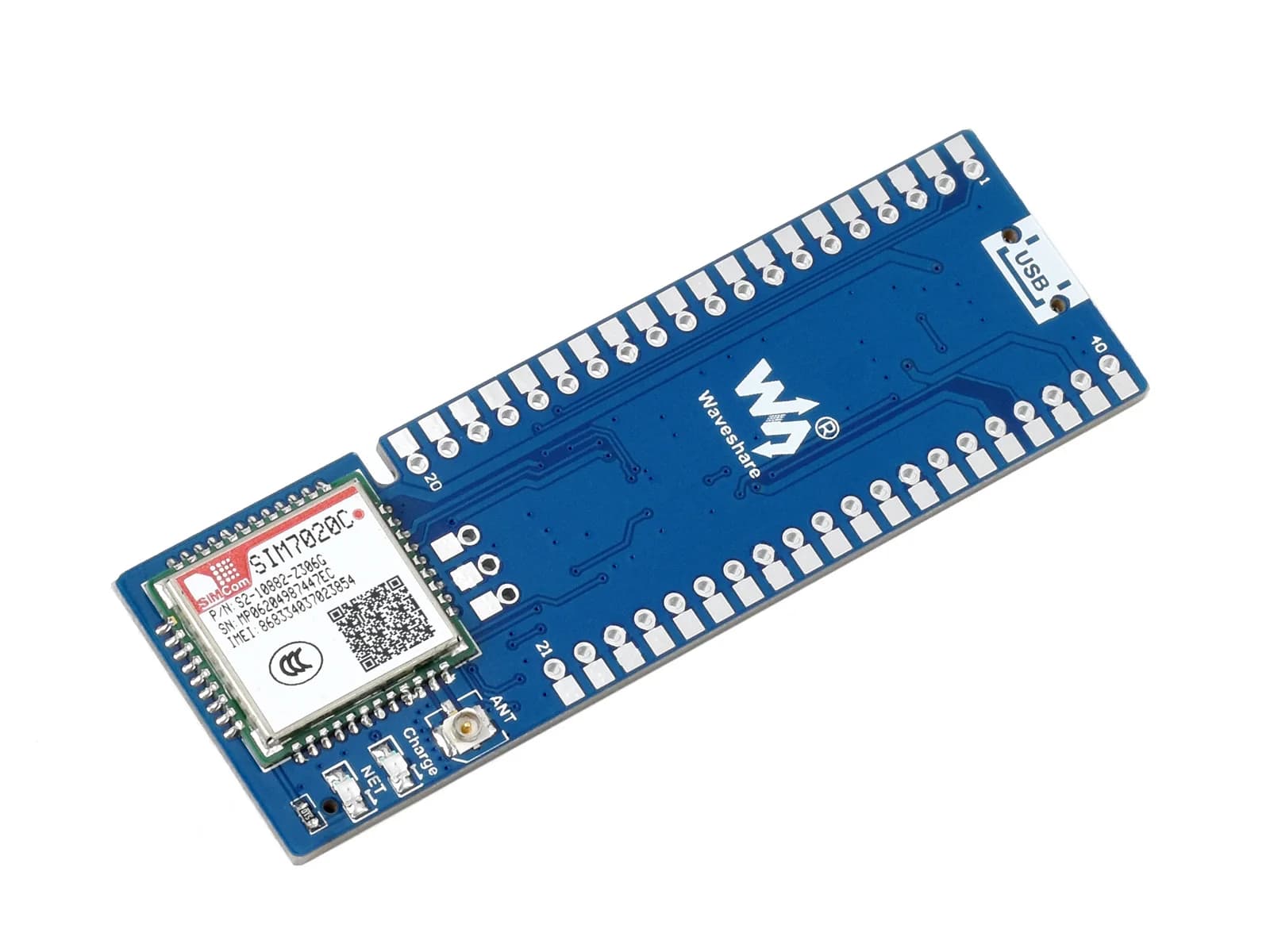 Modulo SIM7020E NB-IoT per Raspberry Pi Pico, per Asia, Europa, Africa, Australia