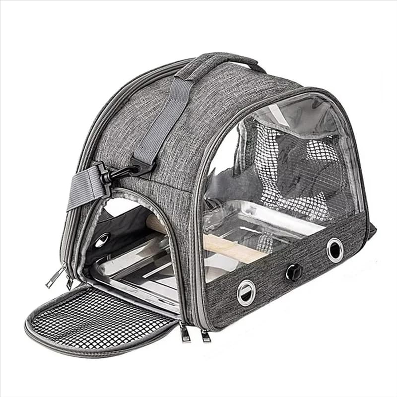 AEE4-Bird Borsa da trasporto Zaino per pappagalli con tracolla Portatile per piccoli animali Gabbia da viaggio esterna