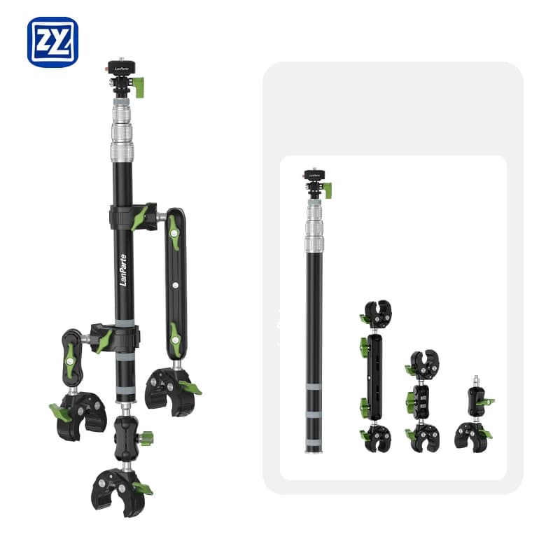 Invisible Selfie Auction in Aluminium Alloy, Flexible Pole Extensible for Insta360 X3 and GoPro Hero 11, Sports Camera Accessories