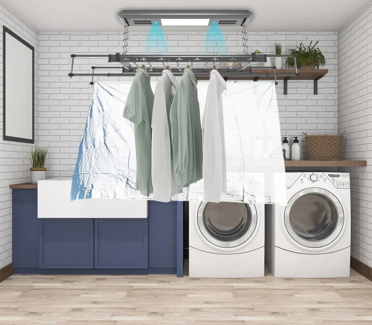 Multi funzione intelligente sollevamento elettrico soffitto lavanderia telecomando automatico elettrico appendiabiti pieghevole stendibiancheria