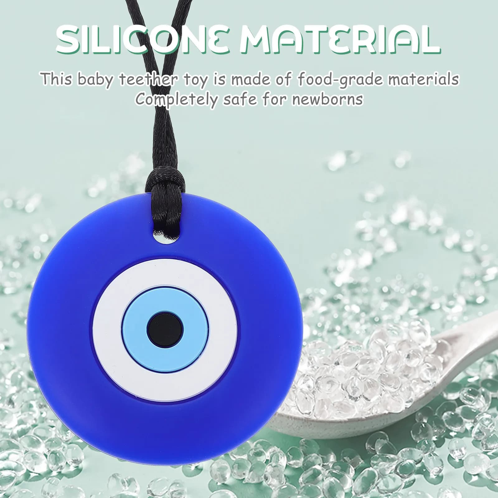 1 Pezzo Massaggiagengive in Silicone a Forma di Occhio per Neonati, Sicuro, Senza BPA, Leggero, per la Dentizione e la Stimolazione Molare