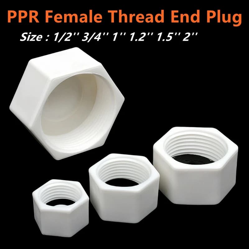 2 ~ 5PCS 1/2 ''~ 2'' Filettatura Femmina PPR End Plug Connettore Tubo IN PVC Raccordo di Tenuta Tubo A Forma Esagonale Blocco Cap Accessori Comune