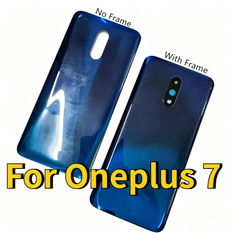 For OnePlus 7 Battery Back Cover Rear Glass Housing Replacement Door Case With Camera Lens