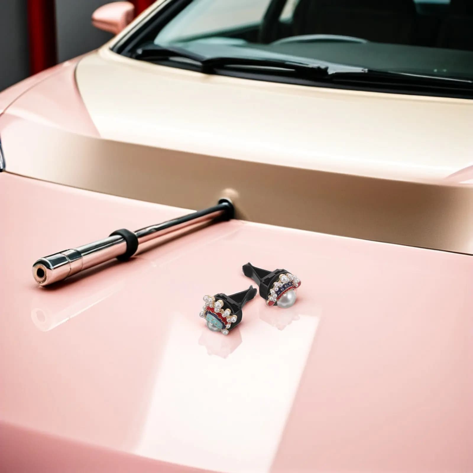 1Set Chinese Opera Face Car Air Freshener Vent Clip Aromatherapy Car Diffuser Refillable Fragrance Clip Automotive Air Outlet