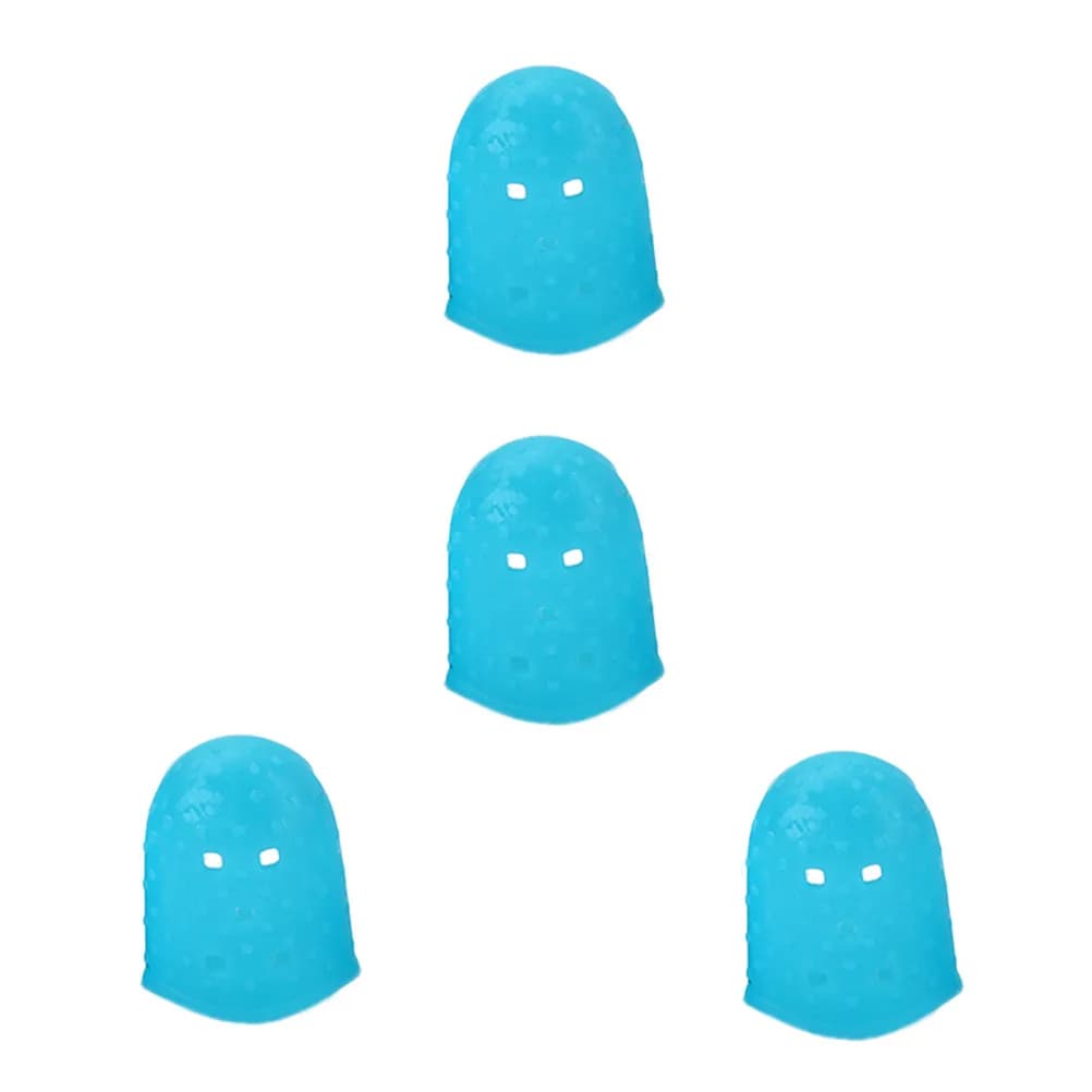 4Pcs Guitar Fingertip Protectors Silicone Finger Guards Finger Caps for Ukulele Electric Guitar Mandolin Tear Resistant Reusable
