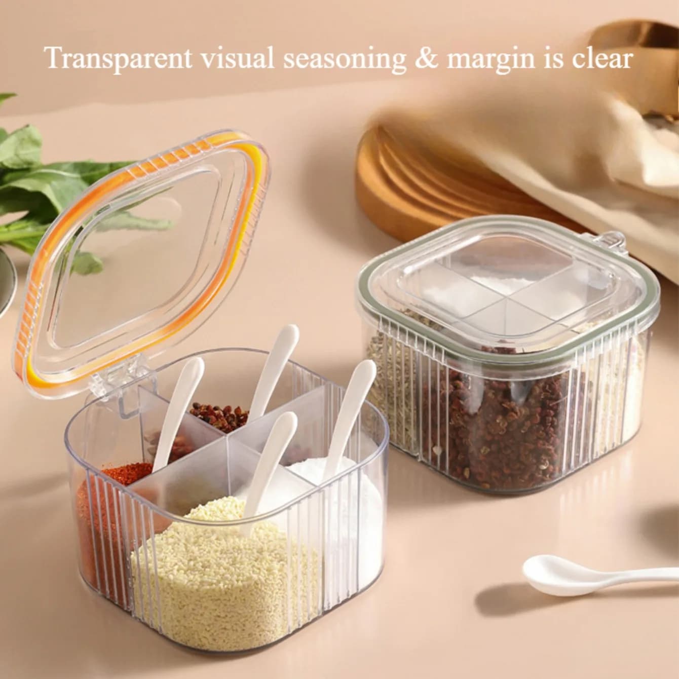 Scatola per spezie, set da cucina, sale, glutammato monosodico, barattoli per condimenti, contenitori di lusso per condimenti