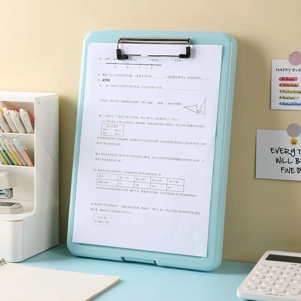 Memo Clip Board A4 File Clipboard Box Case Large Capacity A4 File Organizer A4 File Folder Minimalism Plastic Writing Clipboard