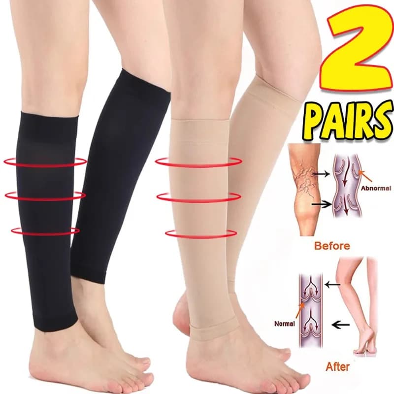 1/2 pairs of varicose veins fits medical elastic socks support leg tibia socks relief from fatigue warmer compression sleeve sock