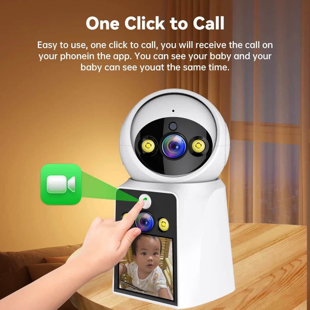 Videochiamata 4K WiFi Telecamera Baby Monitor Audio bidirezionale Protezione di sicurezza domestica Baby Sister Monitoraggio automatico Visualizzazione notturna CCTV Yoosee