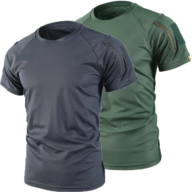 T-shirt sportive estive militari da uomo T-shirt tattica ad asciugatura rapida campeggio escursionismo trekking pullover traspirante arrampicata carico casual