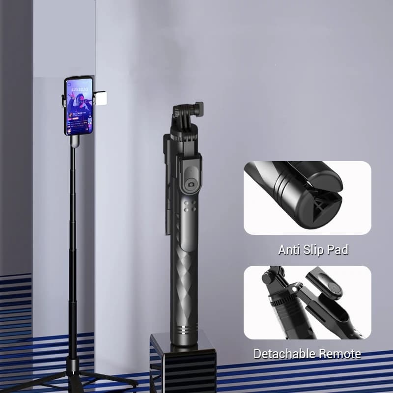 FGCLSY 2023 Nuovo treppiede per selfie wireless Bluetooth K28 con otturatore remoto per trasmissione in diretta, supporto per smartphone, monopiede