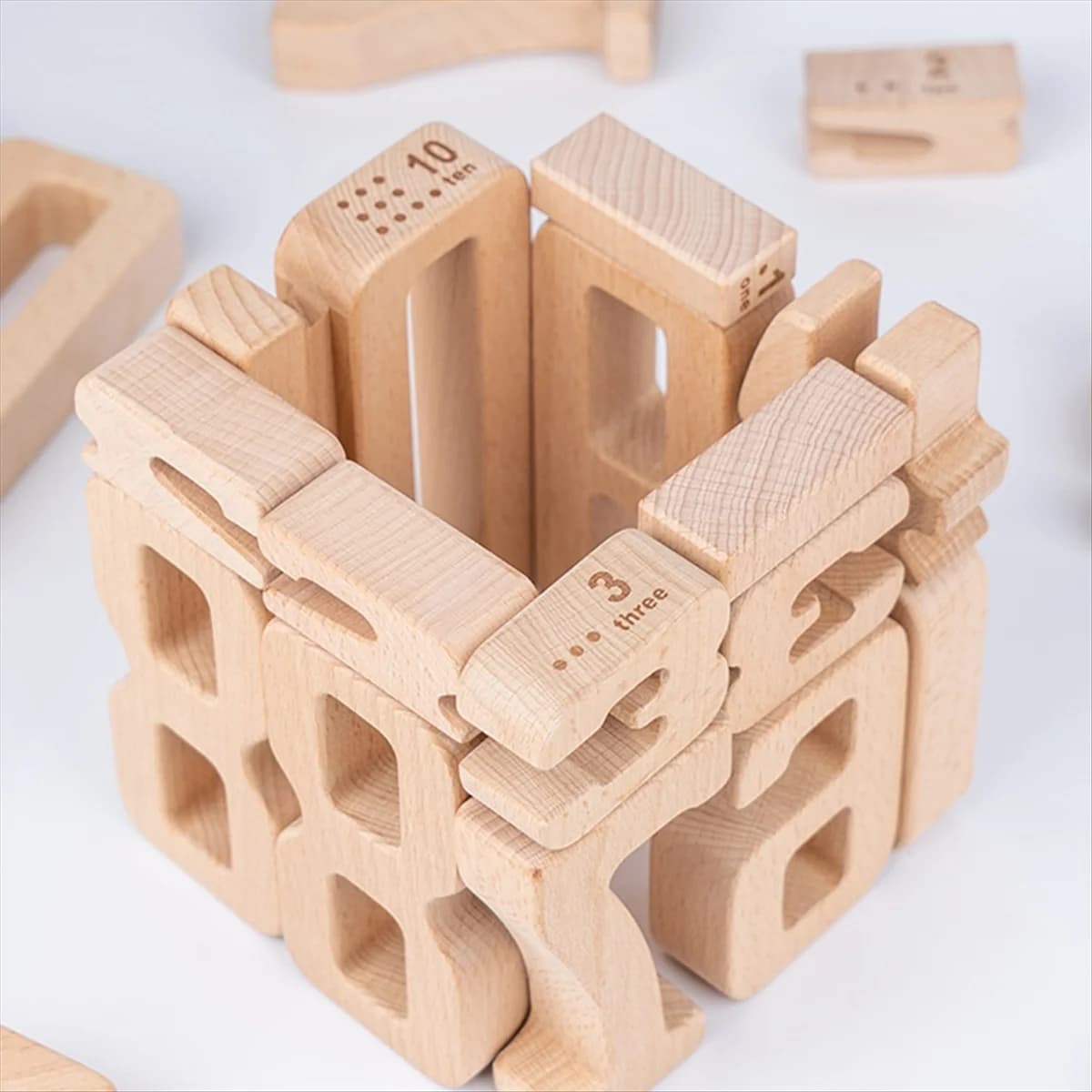 Numero-blocchi giocattolo di apprendimento intelligente educazione precoce blocchi numerici in legno giocattoli grande scatola di legno Set per Preschoo Boy