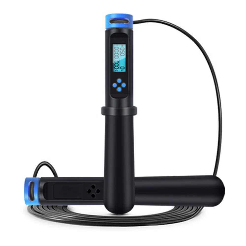 Corda per saltare fitness LCD digitale regolabile Conteggio calorie Timer Impostazione del peso Corda per saltare Esercizio Allenamento Palestra Sport