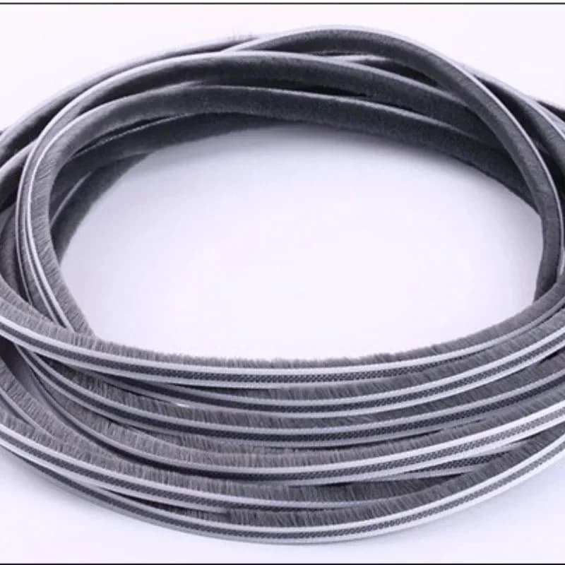 10M 5/6/7mm striscia di tenuta elastica per capelli lisci porta/finestra fessura in schiuma scanalatura in Nylon guarnizione a spazzola guarnizione striscia antipolvere