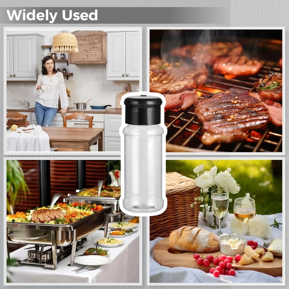 Set di barattoli per spezie in plastica da 10/20 pezzi, set di barattoli per sale e pepe, organizer per condimenti, bottiglie per condimenti per cucina, barbecue, BHL3-FRO