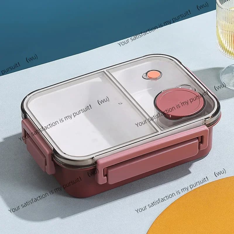 Bento Box portatile in plastica per microonde da 850 ml con scatola per salsa Contenitore per alimenti a tenuta stagna per ufficio, scuola, viaggio