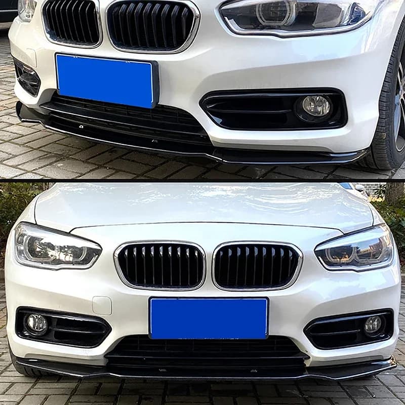 Front Bumper Lip Diffuser Spoiler Kit Black ABS Modified Trim Cover For BMW F20 F21 1-Series 116i 118i 120i Standard 2011-2019