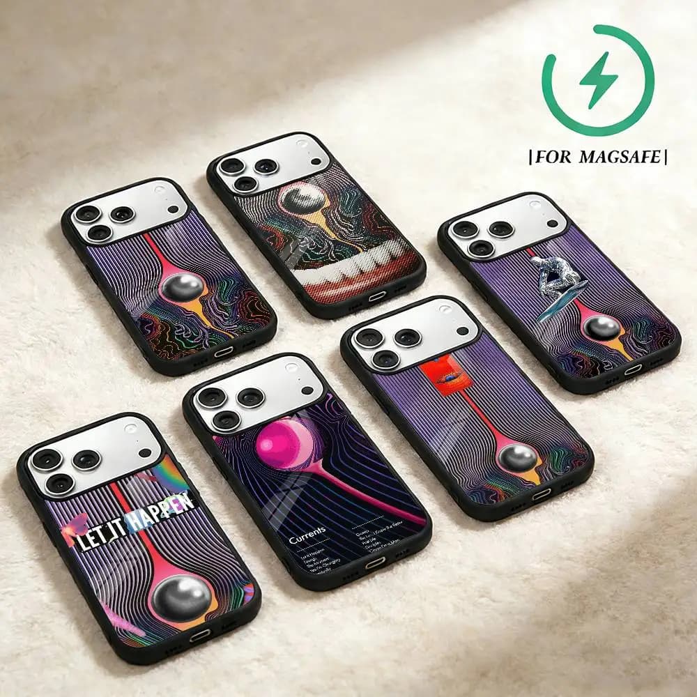 Cover per iPhone Tame Impala per iPhone 17 16 15 14 13 12 Pro Max Plus, Cover Magnetica Wireless a Specchio per Magsafe