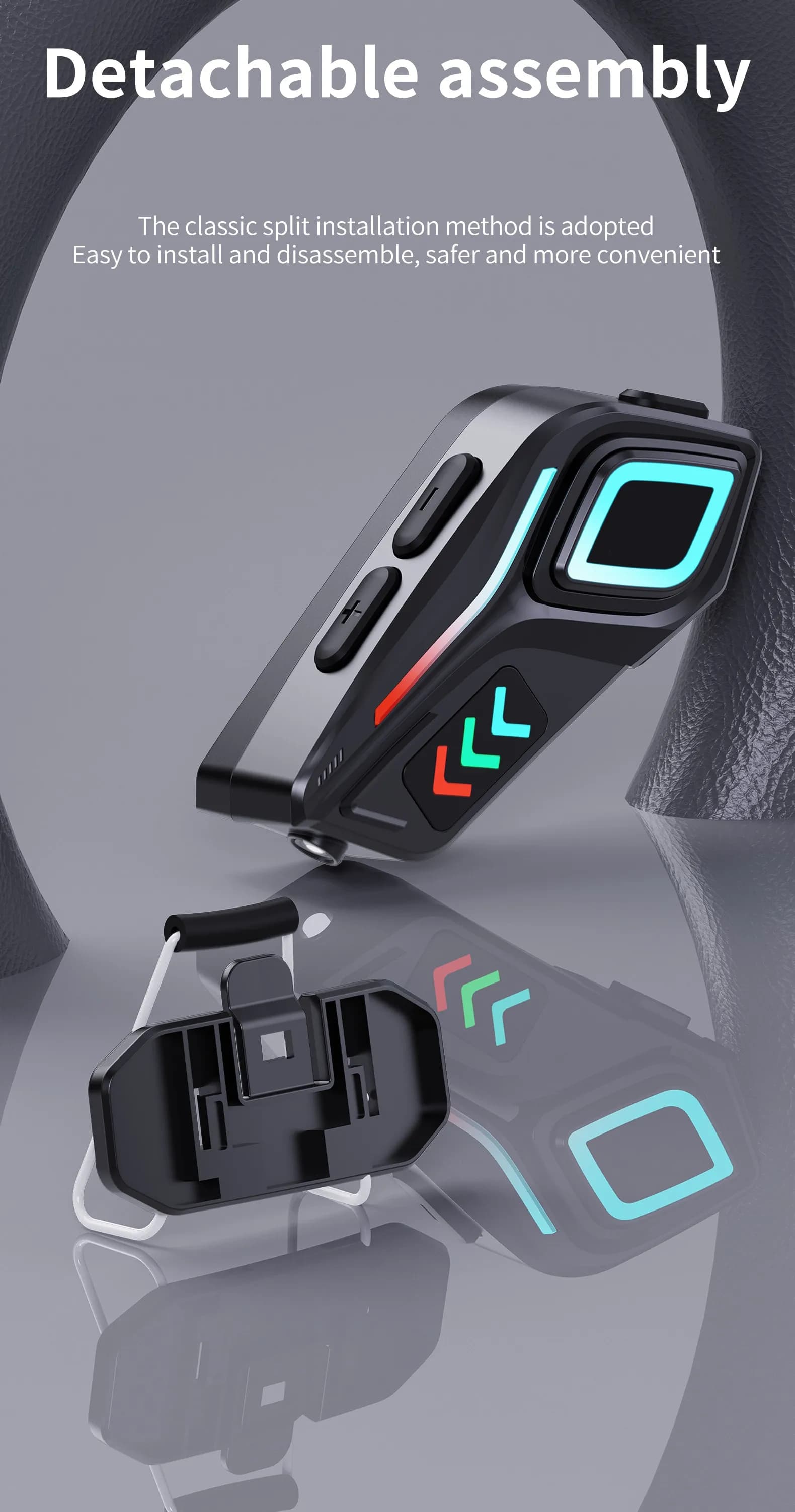 K07 Wireless Bluetooth helmet headset for motorcycle, bike, ski, ATV, snowmobile, intercom, music, phone call, waterproof headset
