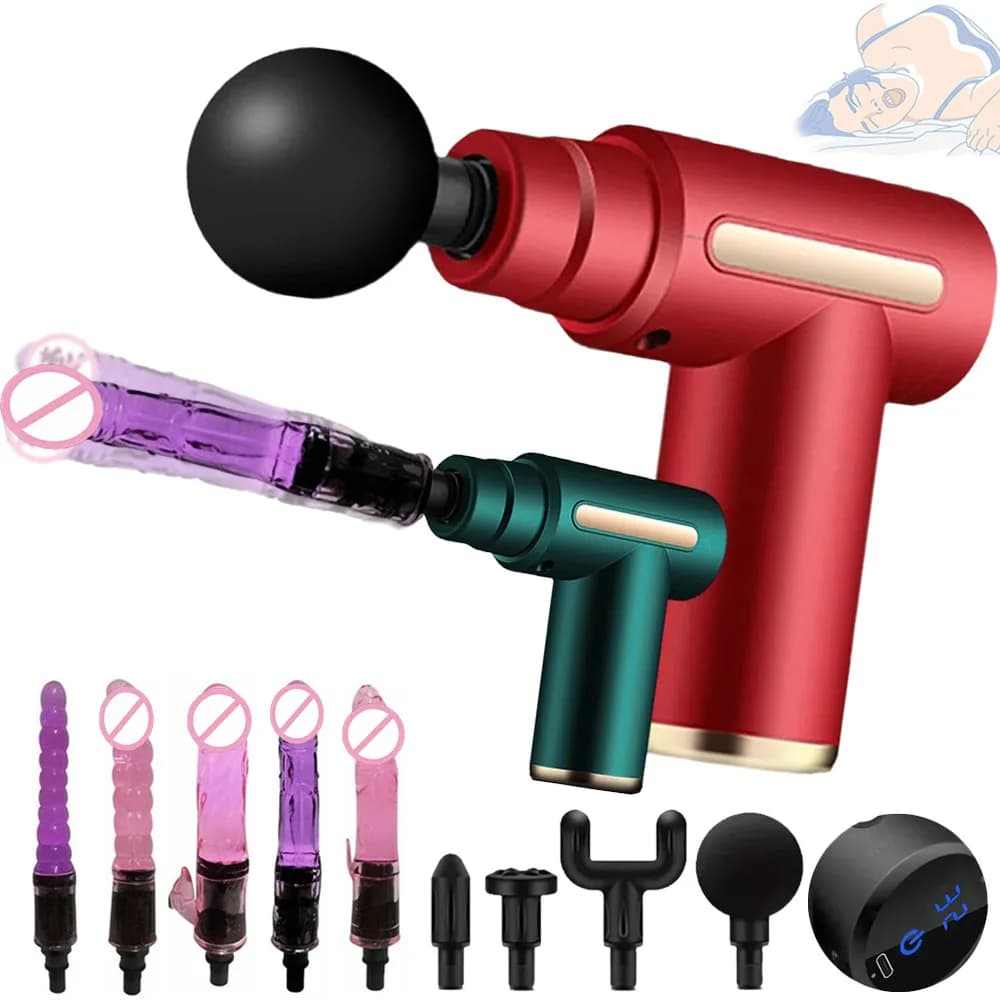 Portable LED Massage Gun, vibrator, sex toys for women, automatic sex machine with clitoris stimulation, sexy toys for couples 18