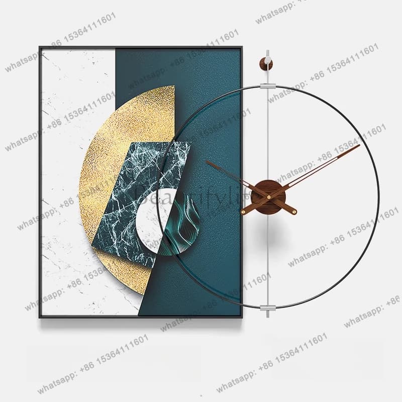Modern Light Luxury Clock Wall Creative Art Living Room Simple Wall Clock Silent Aesthetic Cute Horloge Murale Wall Decoration