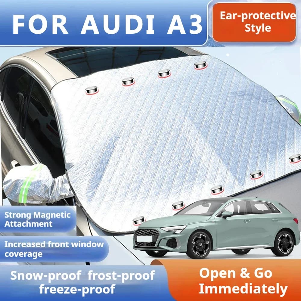 Addensato Auto Ora Parasole Parabrezza Copertura Con 5/9 Magneti Protezione UV Anti Neve Luce Solare per AUDI A3 8L 8P 8V 8Y