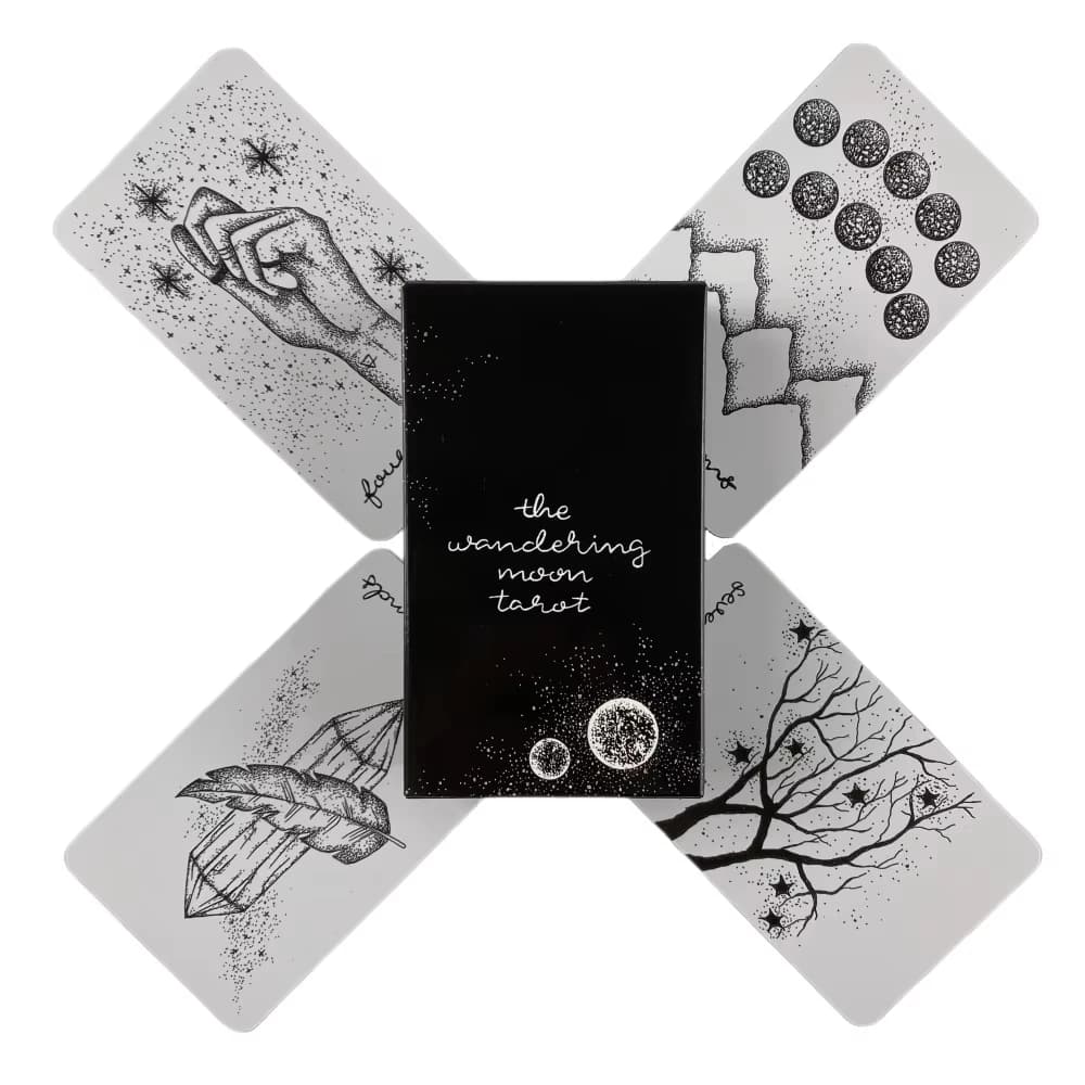 The Wandering Moon Tarocchi A 82 Mazzo Oracle English Visions Divination Edition Borad Giocando a Giochi