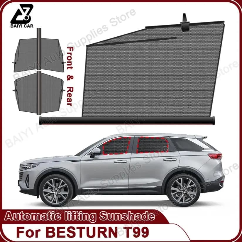 For BESTURN T99 auto Side Window Sunset Automatic lift and retractable sun visor Solar protection parts for outdoor travel