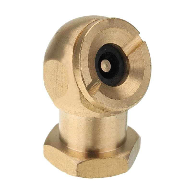Connettore per Gonfiaggio Pneumatici 1/4" NPT Dorato con Clip di Bloccaggio per Valvola