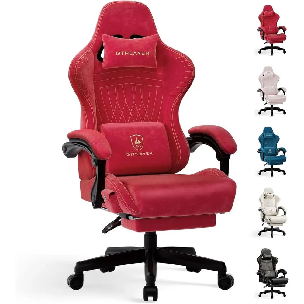 Sedia da gaming con altoparlanti, sedie da videogiochi con poggiapiedi, sedie da PC per adulti - Sedia ergonomica reclinabile imbottita con schienale alto