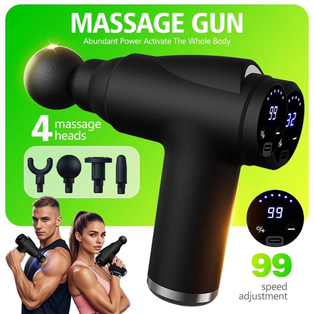 Electric massage gun Massgaer for deep tissue 99 levels Arm Back Leg Muscle relaxation for body Rear Arm Sport Fitness