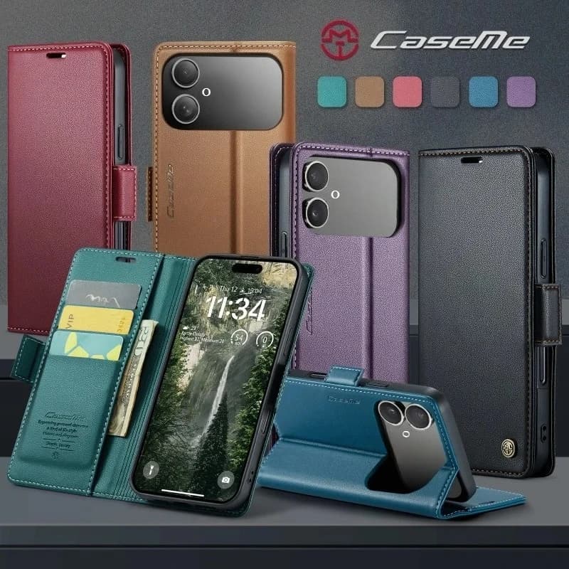 Leather case with luxury business card pocket for Samsung Galaxy S26 S25 Edge S24 S23 Ultra S22 S21 Plus FE PU Shock Cover Sle