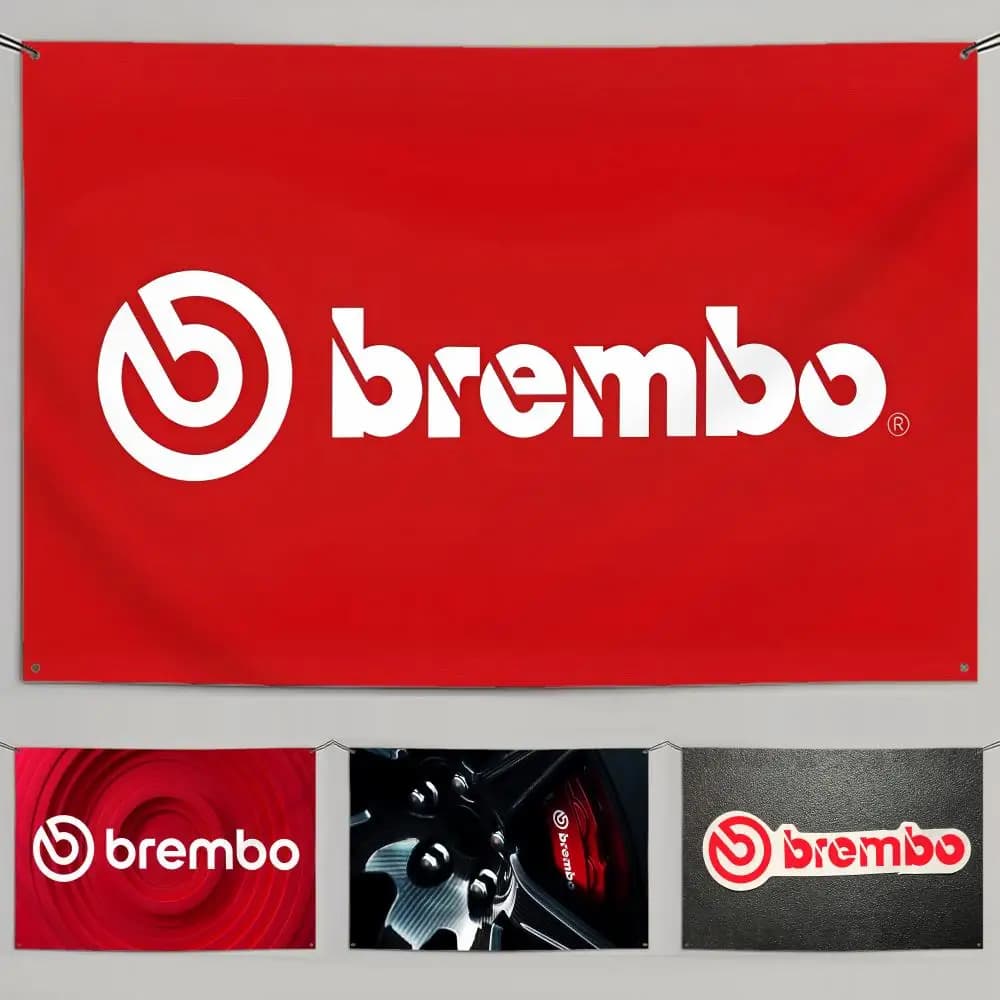 Bandiere Minimaliste in Tessuto del Famoso Marchio B-Brembo, Resistenti allo Sbiadimento, Banner da Giardino per Esterni, Insegna Sospesa per Negozi e Decorazioni Domestiche