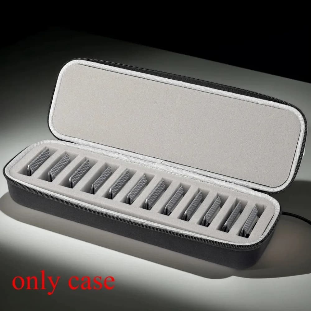 Hair Clipper Guard Blade Case Holder - Hard Travel Carrying Storage Holds 12 Blades Bag (ONLY BOX)