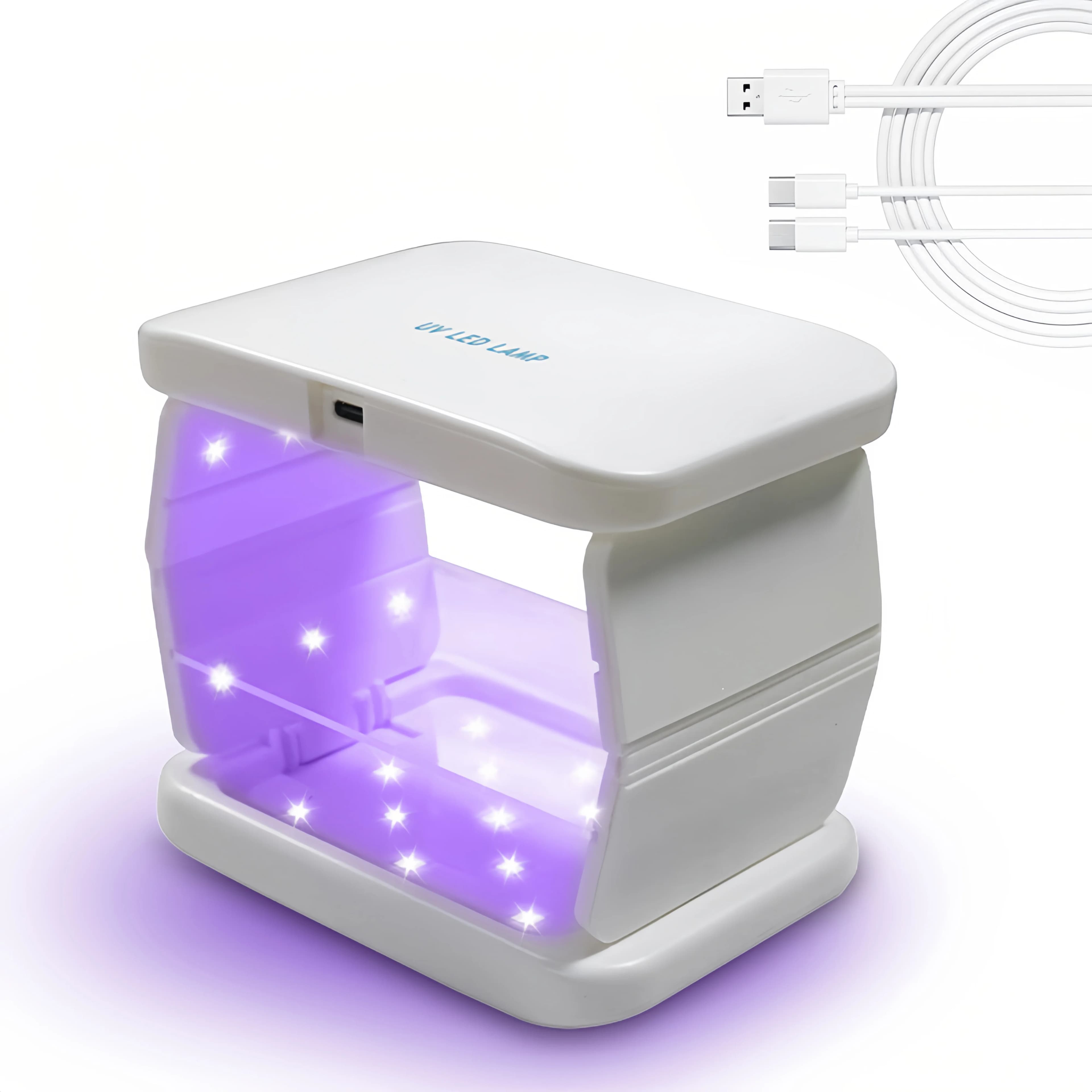 48W Dual-Sided UV Lamp Foldable Resin Curing Light, Adjustable Timer Fast Drying for Jewelry Crafts Epoxy Resin Molds, Portable