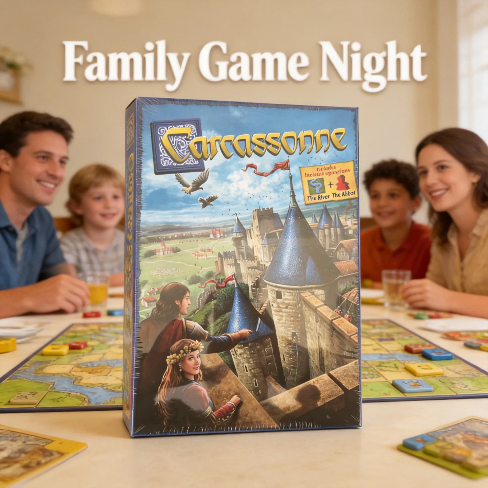 Carcassonne (Edizione Inglese) - Gioco da Tavolo Strategico Medievale per Serate di Gioco in Famiglia, Costruisci il Tuo Regno